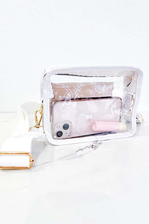 Clear White Crossbody