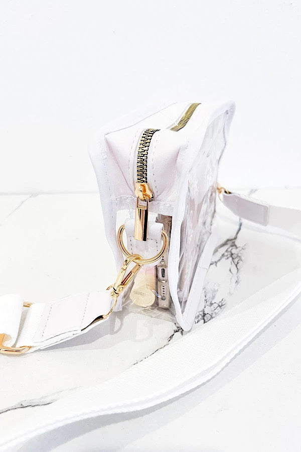 Clear White Crossbody